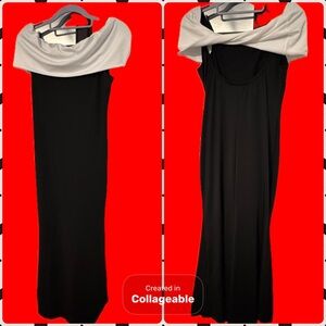 Elegant Black and White Women's Dress